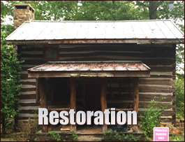 Historic Log Cabin Restoration  Vass, North Carolina